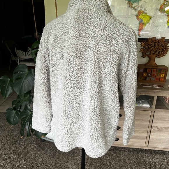 Poof! Charcoal and Light Gray Sherpa Pullover - Picture 3 of 6